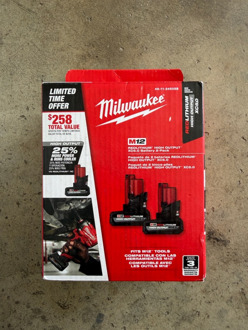 Milwaukee M12 REDLITHIUM High Output Battery 2-Pack - Red/Black